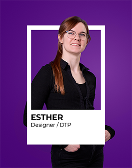 Esther, designer en DTP'er